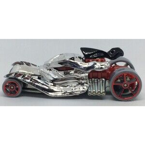 Hot Wheels Tomb Up 2009 Toy Car Mattel Silver Red Gray Black Pre owned GUC